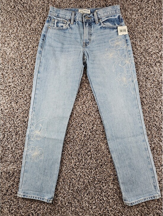 Lucky Brand Denim - Lucky Brand womens Sz 00 (24") Sienna Slim Boyfriend Blue Jeans Light Wash NEW